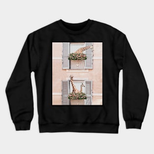 Giraffes in windows Crewneck Sweatshirt